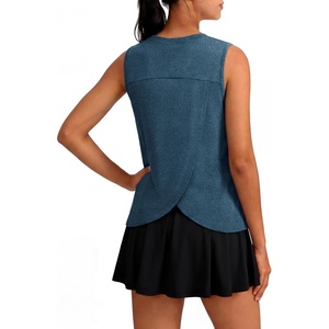 image:imageWorkout Tops for Women Loose Fit Sleeveless Yoga Tank Tops Crew Neck Fitness Clothing Athletic Running Gym ShirtsNavy Blue