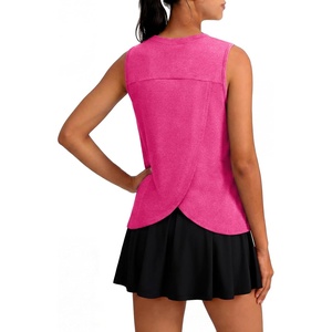 image:imageWorkout Tops for Women Loose Fit Sleeveless Yoga Tank Tops Crew Neck Fitness Clothing Athletic Running Gym ShirtsPink