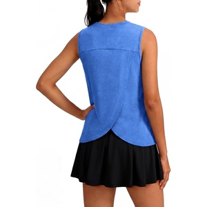 image:imageWorkout Tops for Women Loose Fit Sleeveless Yoga Tank Tops Crew Neck Fitness Clothing Athletic Running Gym ShirtsSky Blue