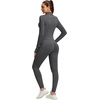 image:imageAlaroo 2 Piece Workout Sets for Women 4 Pockets Clothing Matching LeggingsGrey