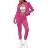 image:imageAlaroo 2 Piece Workout Sets for Women 4 Pockets Clothing Matching LeggingsRed