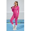 image:imageAlaroo 2 Piece Workout Sets for Women 4 Pockets Clothing Matching LeggingsRed