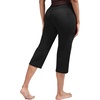 image:imageAlaroo Capri Pants for Women High Waisted Yoga Pants with Pockets  Cropped Workout Leggings for Athletic Casual SummerBlack