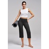image:imageAlaroo Capri Pants for Women High Waisted Yoga Pants with Pockets  Cropped Workout Leggings for Athletic Casual SummerBlack