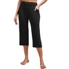 image:imageAlaroo Capri Pants for Women High Waisted Yoga Pants with Pockets  Cropped Workout Leggings for Athletic Casual SummerBlack
