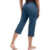 image:imageAlaroo Capri Pants for Women High Waisted Yoga Pants with Pockets  Cropped Workout Leggings for Athletic Casual SummerBlue