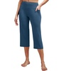 image:imageAlaroo Capri Pants for Women High Waisted Yoga Pants with Pockets  Cropped Workout Leggings for Athletic Casual SummerBlue