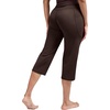 image:imageAlaroo Capri Pants for Women High Waisted Yoga Pants with Pockets  Cropped Workout Leggings for Athletic Casual SummerChocolate Brown