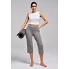 image:imageAlaroo Capri Pants for Women High Waisted Yoga Pants with Pockets  Cropped Workout Leggings for Athletic Casual SummerGrey