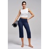 image:imageAlaroo Capri Pants for Women High Waisted Yoga Pants with Pockets  Cropped Workout Leggings for Athletic Casual SummerNavy Blue