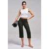image:imageAlaroo Capri Pants for Women High Waisted Yoga Pants with Pockets  Cropped Workout Leggings for Athletic Casual SummerOlive Green