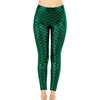 image:imageAlaroo Halloween Shiny Fish Scale Mermaid Leggings for Women Pants S4XL01green