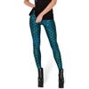 image:imageAlaroo Halloween Shiny Fish Scale Mermaid Leggings for Women Pants S4XL02peacock Blue