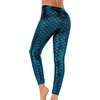 image:imageAlaroo Halloween Shiny Fish Scale Mermaid Leggings for Women Pants S4XL02peacock Blue
