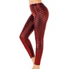 image:imageAlaroo Halloween Shiny Fish Scale Mermaid Leggings for Women Pants S4XL03red