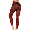 image:imageAlaroo Halloween Shiny Fish Scale Mermaid Leggings for Women Pants S4XL03red
