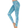 image:imageAlaroo Halloween Shiny Fish Scale Mermaid Leggings for Women Pants S4XL26magic Blue