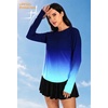 image:imageAlaroo Long Sleeve Shirts Workout Tops for Women UPF 50 Sun Shirt ClothingBlue Gradient