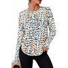 image:imageAlaroo Long Sleeve Shirts Workout Tops for Women UPF 50 Sun Shirt ClothingBlue Multicolor Camo
