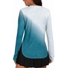 image:imageAlaroo Long Sleeve Shirts Workout Tops for Women UPF 50 Sun Shirt ClothingGreyBlue Gradient