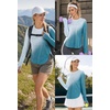image:imageAlaroo Long Sleeve Shirts Workout Tops for Women UPF 50 Sun Shirt ClothingGreyBlue Gradient