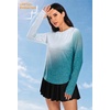 image:imageAlaroo Long Sleeve Shirts Workout Tops for Women UPF 50 Sun Shirt ClothingGreyBlue Gradient