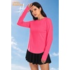 image:imageAlaroo Long Sleeve Shirts Workout Tops for Women UPF 50 Sun Shirt ClothingHot Pink
