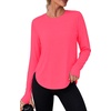 image:imageAlaroo Long Sleeve Shirts Workout Tops for Women UPF 50 Sun Shirt ClothingHot Pink