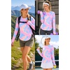 image:imageAlaroo Long Sleeve Shirts Workout Tops for Women UPF 50 Sun Shirt ClothingLight Blue Pink Tie Dye