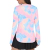 image:imageAlaroo Long Sleeve Shirts Workout Tops for Women UPF 50 Sun Shirt ClothingLight Blue Pink Tie Dye