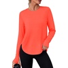 image:imageAlaroo Long Sleeve Shirts Workout Tops for Women UPF 50 Sun Shirt ClothingOrange