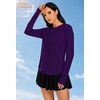 image:imageAlaroo Long Sleeve Shirts Workout Tops for Women UPF 50 Sun Shirt ClothingPurple