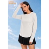 image:imageAlaroo Long Sleeve Shirts Workout Tops for Women UPF 50 Sun Shirt ClothingWhite