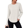 image:imageAlaroo Long Sleeve Shirts Workout Tops for Women UPF 50 Sun Shirt ClothingWhite