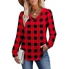 image:imageAlaroo Long Sleeve Shirts for Women V Neck Tops Pleated Tunic PrintPrint 01