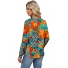 image:imageAlaroo Long Sleeve Shirts for Women V Neck Tops Pleated Tunic PrintPrint 03