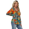 image:imageAlaroo Long Sleeve Shirts for Women V Neck Tops Pleated Tunic PrintPrint 03