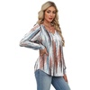 image:imageAlaroo Long Sleeve Shirts for Women V Neck Tops Pleated Tunic PrintPrint 04