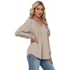 image:imageAlaroo Long Sleeve Shirts for Women V Neck Tops Pleated Tunic PrintPrint 05