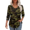image:imageAlaroo Long Sleeve Shirts for Women V Neck Tops Pleated Tunic PrintPrint 06