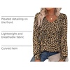 image:imageAlaroo Long Sleeve Shirts for Women V Neck Tops Pleated Tunic PrintPrint 07