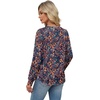 image:imageAlaroo Long Sleeve Shirts for Women V Neck Tops Pleated Tunic PrintPrint 08