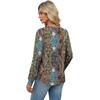 image:imageAlaroo Long Sleeve Shirts for Women V Neck Tops Pleated Tunic PrintPrint 10