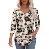 image:imageAlaroo Long Sleeve Shirts for Women V Neck Tops Pleated Tunic PrintPrint 11