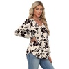 image:imageAlaroo Long Sleeve Shirts for Women V Neck Tops Pleated Tunic PrintPrint 11