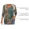 image:imageAlaroo Long Sleeve Shirts for Women V Neck Tops Pleated Tunic PrintPrint 12