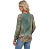 image:imageAlaroo Long Sleeve Shirts for Women V Neck Tops Pleated Tunic PrintPrint 12