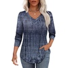 image:imageAlaroo Long Sleeve Shirts for Women V Neck Tops Pleated Tunic PrintPrint 13