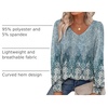 image:imageAlaroo Long Sleeve Shirts for Women V Neck Tops Pleated Tunic PrintPrint 15