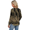 image:imageAlaroo Long Sleeve Shirts for Women V Neck Tops Pleated Tunic PrintPrint 16